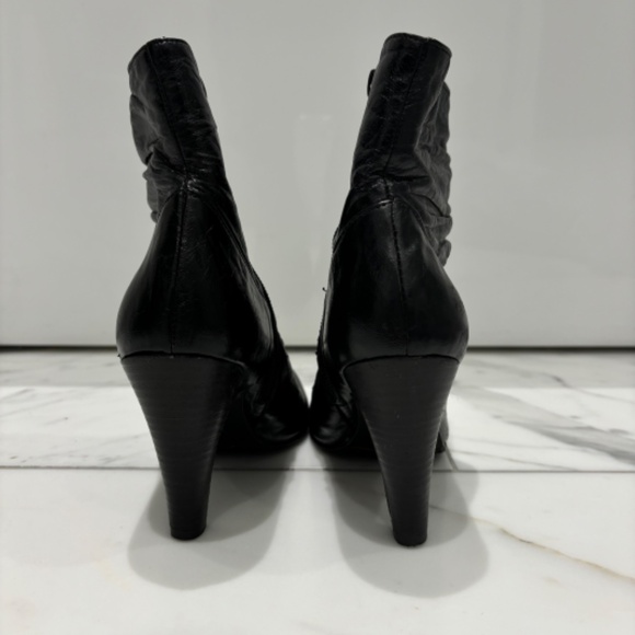 Womens Carlo Pasolini Black Leather Booties Size 36 Made in Italy - Picture 6 of 9